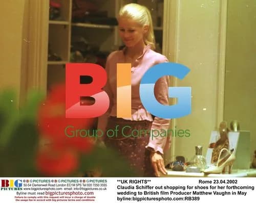 Claudia Schiffer shops for wedding shoes