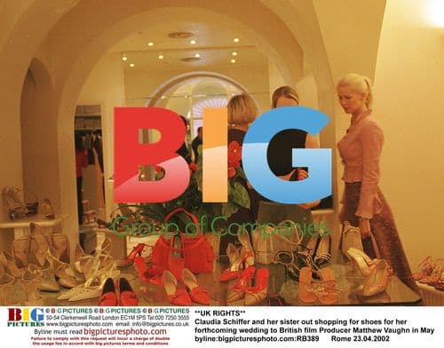 Claudia Schiffer and sister shop for wedding shoes