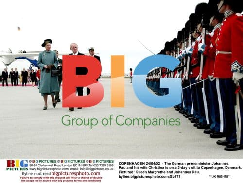 Queen Margrethe Meets German PM Johannes Rau