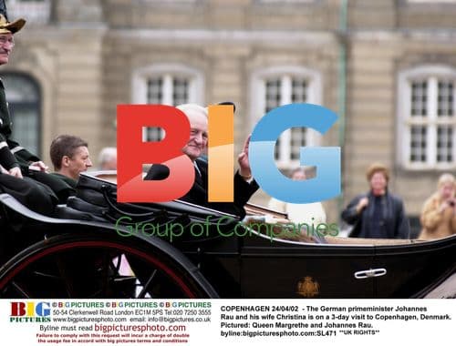 Queen Margrethe and German PM Johannes Rau