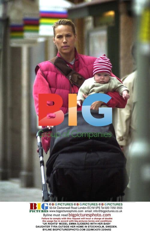 Emma Sjoberg and daughter Tyra in Stockholm