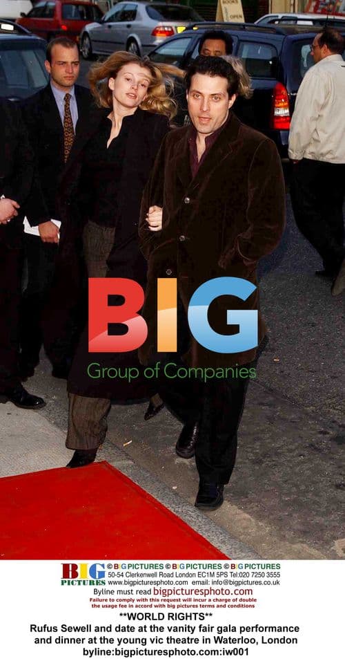 Rufus Sewell and date at Vanity Fair gala