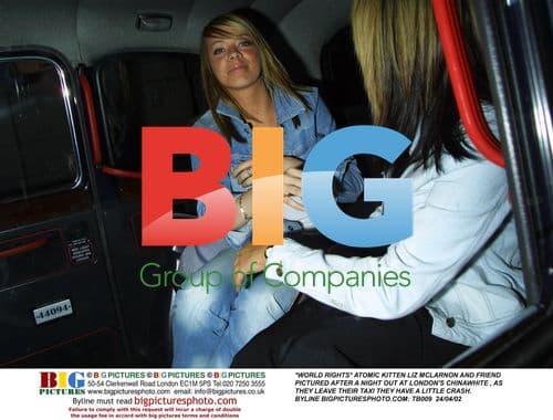 Atomic Kitten Liz McLarnon and friend after night out