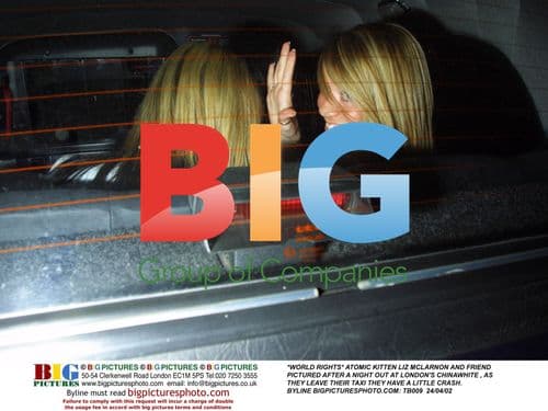 Atomic Kitten's Liz McLarnon in Taxi Crash