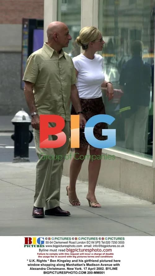 Ben Kingsley and Girlfriend Window Shop in NYC