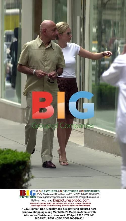 Ben Kingsley and Girlfriend Window Shopping
