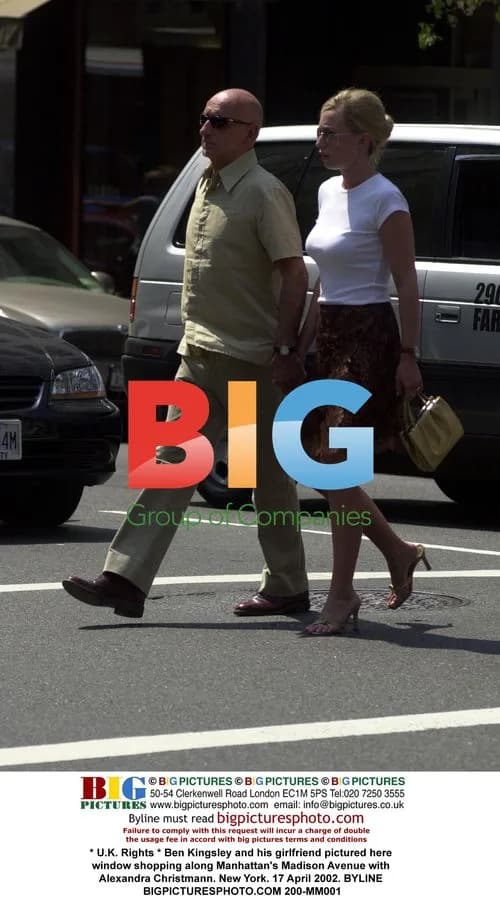 Ben Kingsley and girlfriend window shop in NYC