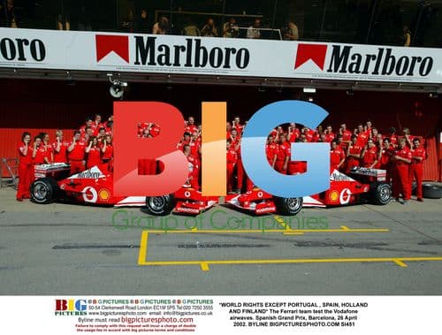 Ferrari team tests Vodafone at Spanish GP