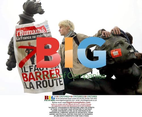 Protest against Jean Marie Le Pen in Paris