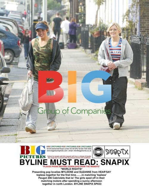 Myleene and Suzanne Topless in Matching Peugot 206s