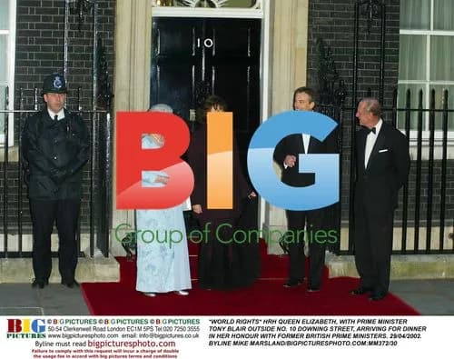 Queen Elizabeth, Prince Philip, Tony Blair at Downing Street