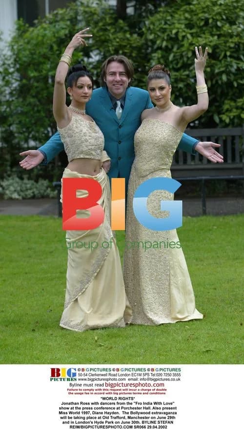 Jonathan Ross with Bollywood dancers