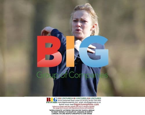 Actress Teri Dwyer Jogging in North London