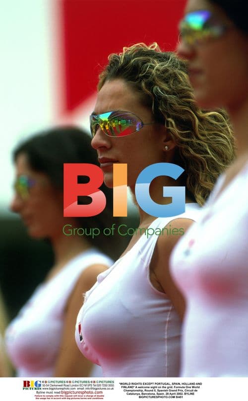 Formula One grid girl in Barcelona, 2002