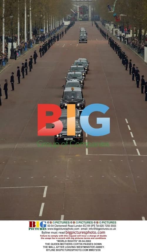 Queen Mother's Coffin on the Mall