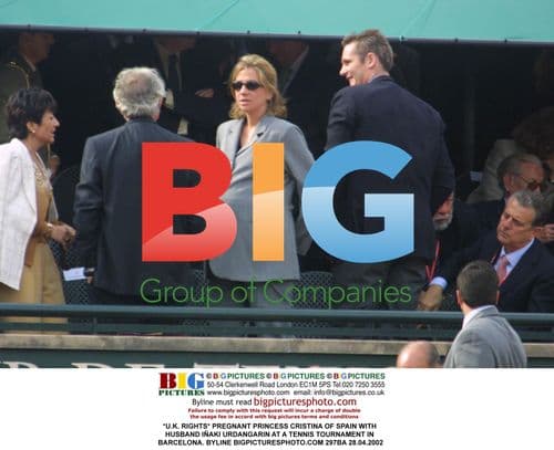 Pregnant Princess Cristina and Husband at Tennis