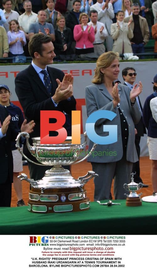 Pregnant Princess Cristina at Barcelona Tennis