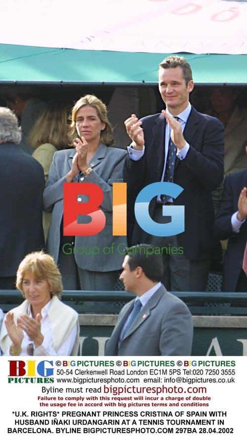 Princess Cristina & Husband at Tennis Tournament