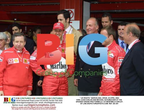 King Juan Carlos and Michael Schumacher at Spanish Grand Prix