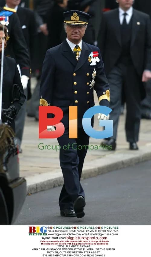 King Carl Gustav at Queen Mother's Funeral