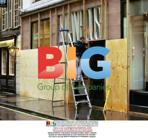 Shops on Bond Street Prepare for May Day Riots