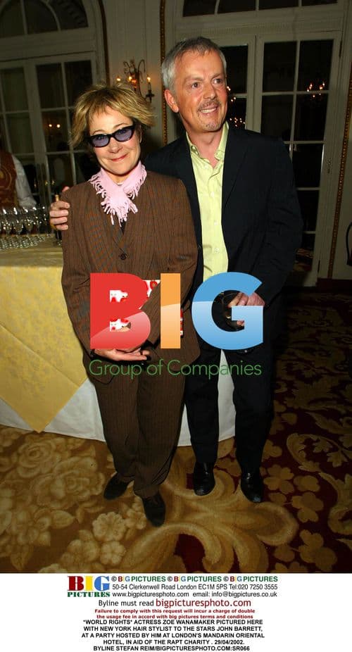 Zoe Wanamaker and John Barrett at Charity Party