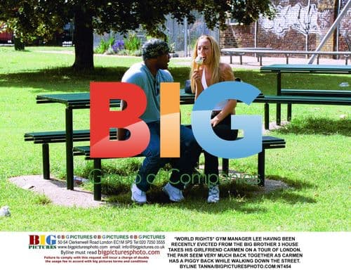 Big Brother 3's Lee and Carmen Tour London