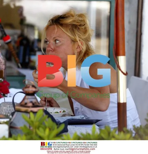 Geri Halliwell Enjoys Lunch with Boyfriend