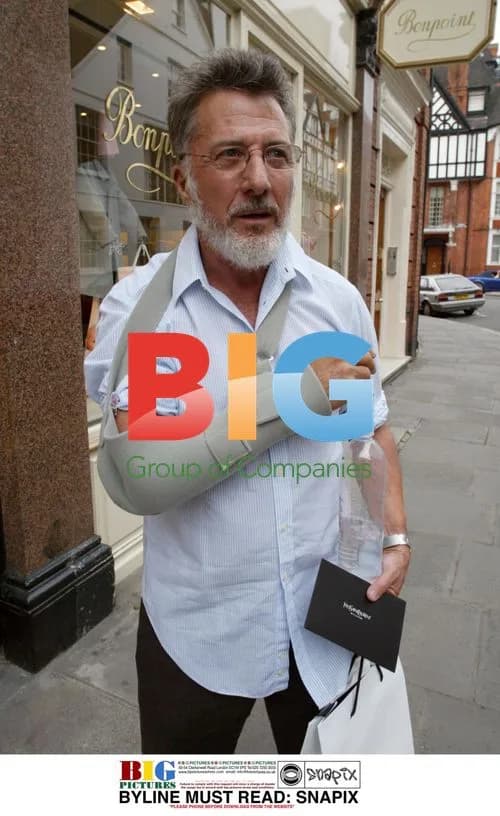 Dustin Hoffman Injured, Out Shopping with Son