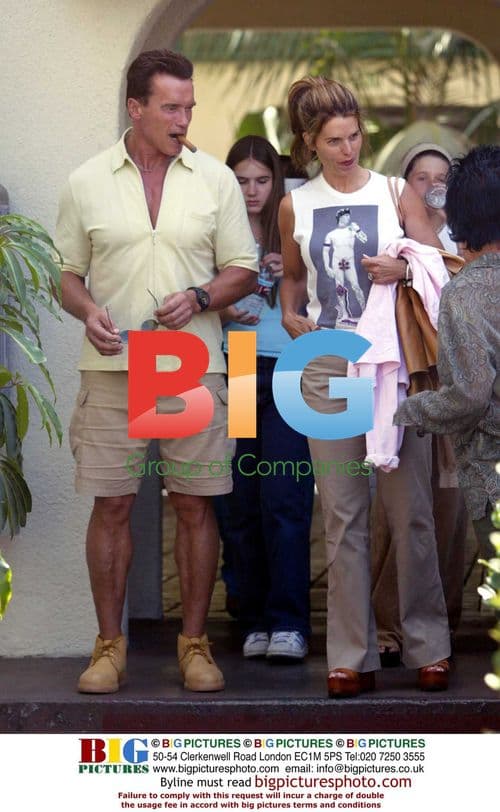 Arnold Schwarzenegger Has Lunch With Family