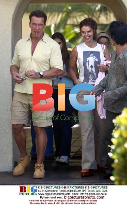 Arnold Schwarzenegger Lunches with Family