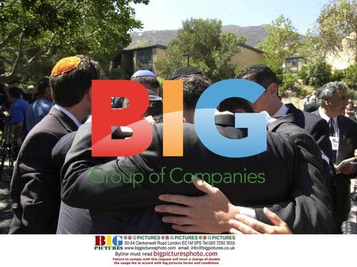 Mourners at Marla Bennett's funeral