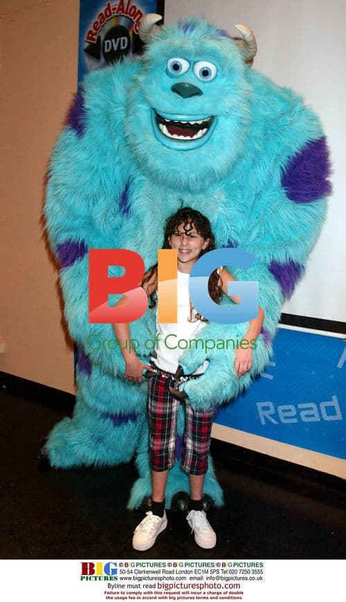 Hallie Eisenberg and Sulley at Children's Museum