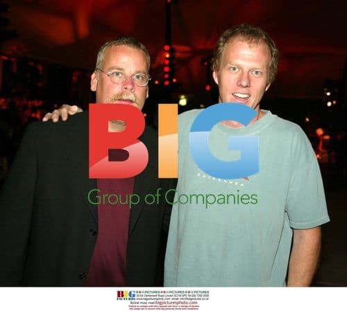 Michael Connelly and Brian Helgeland at "Blood Work" premiere