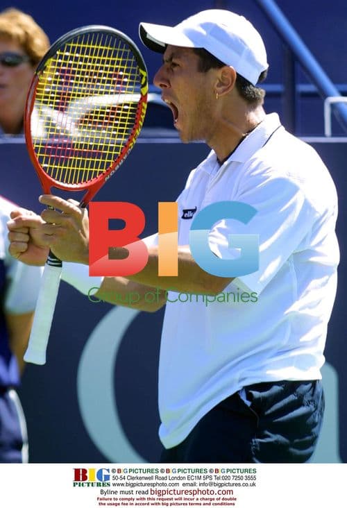 Guillermo Canas celebrates semi-final win