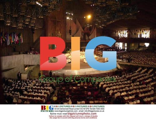 Pope John Paul II at Canonization in Mexico