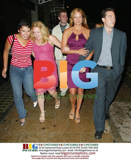 Actress Brenda Swanson out with friends in London