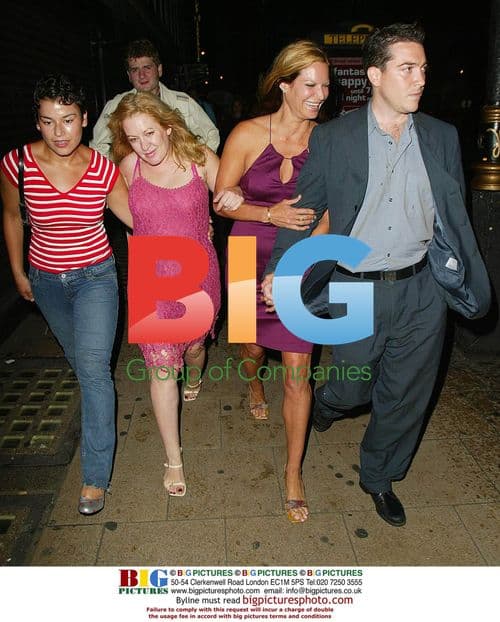 Actress Brenda Swanson out with friends in London