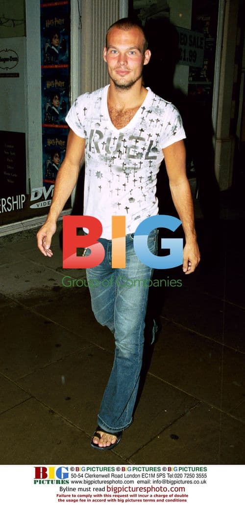 Footballer Freddie Ljungberg after night out in London