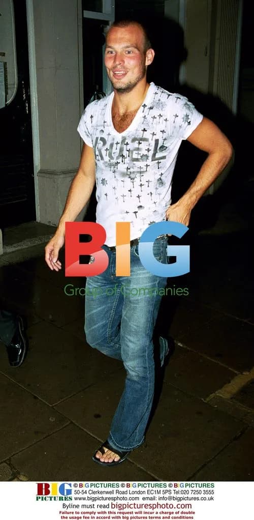 Footballer Freddie Ljungberg after a night out