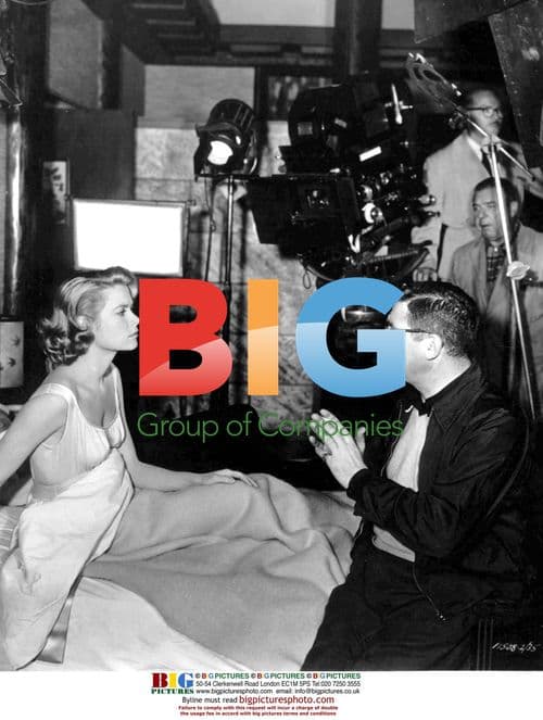 Grace Kelly on Film Set with Director