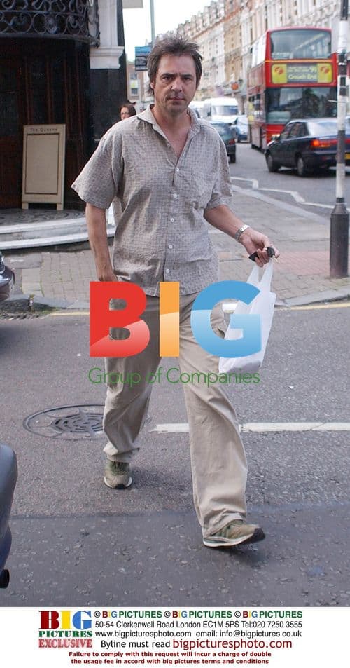 Neil Morrissey shops for meat in North London