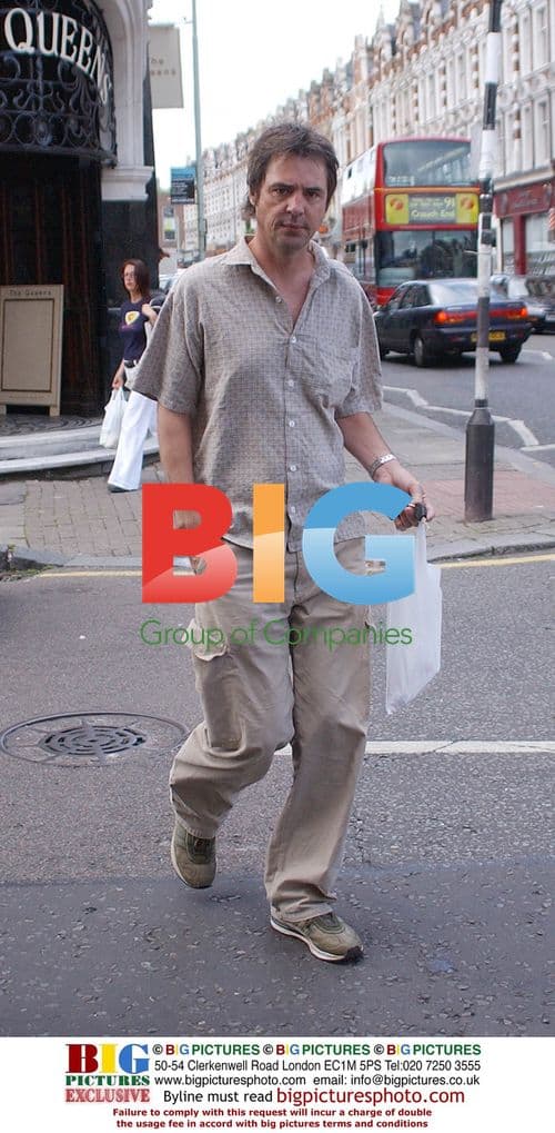 Neil Morrissey shops for meat at London butcher