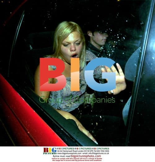 Jade Goody Arrives at London Club