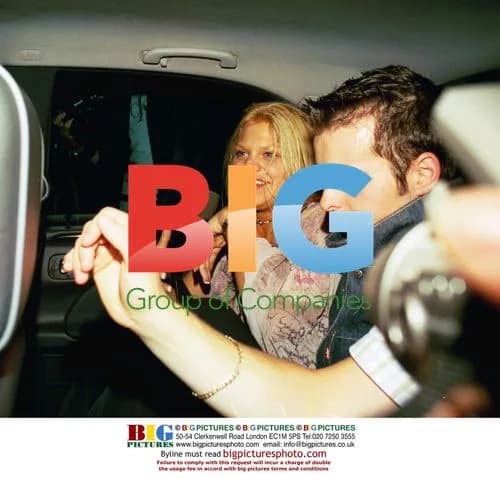 Jade Goody arriving at Emporium Club