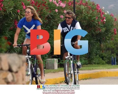 Rod Stewart and Penny Lancaster on Holiday in Sardinia