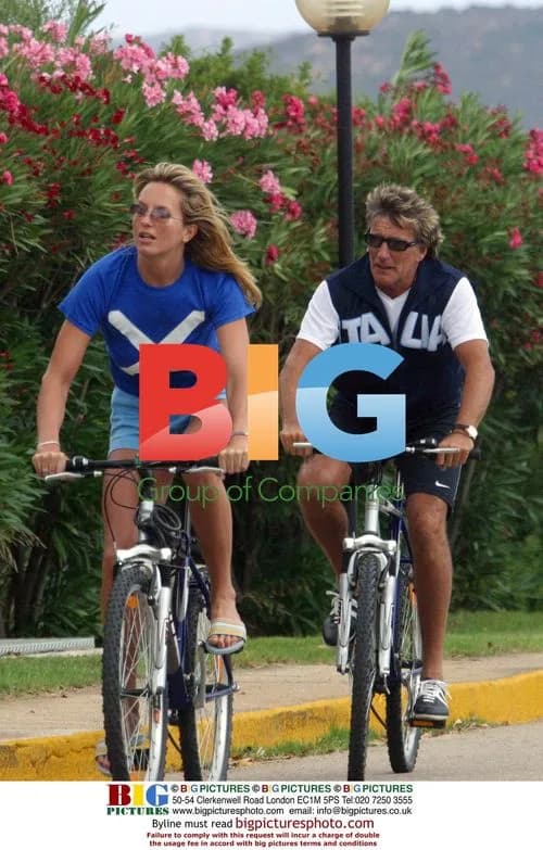 Rod Stewart and Penny Lancaster in Sardinia