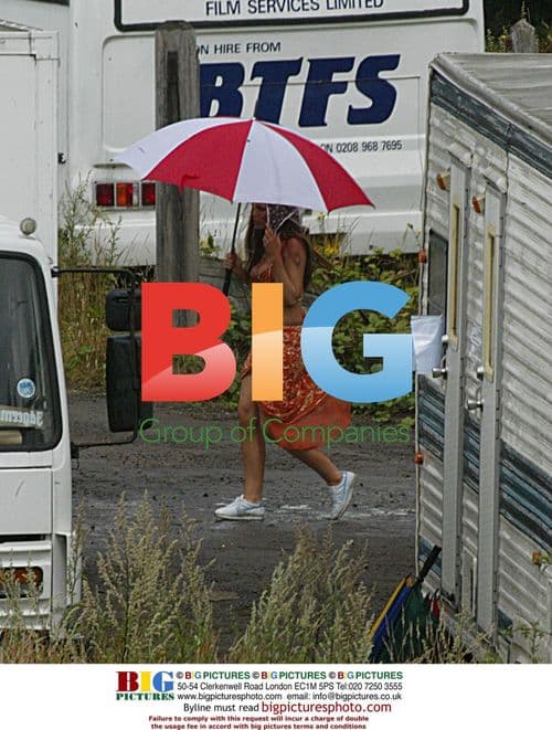 Actress Suzy Amy on Footballers Wives Set