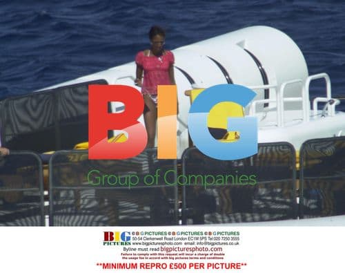 Naomi Campbell on Holiday with Designers