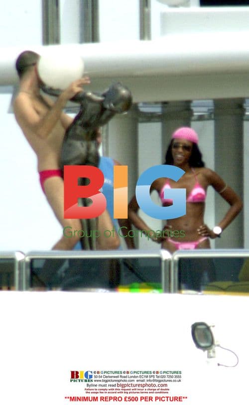 Naomi Campbell on Holiday with Designers